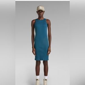 Women G Star Engineered Rib Sleeveless Dress Zise L